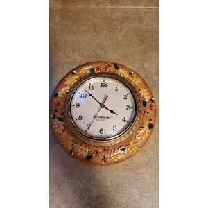 Fall Autumn Westminster Quartz Decorative Wall Clock Leaves Pumpkins Leaf